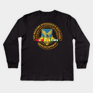 1st Military Intelligence Battalion w SVC Ribbon Kids Long Sleeve T-Shirt